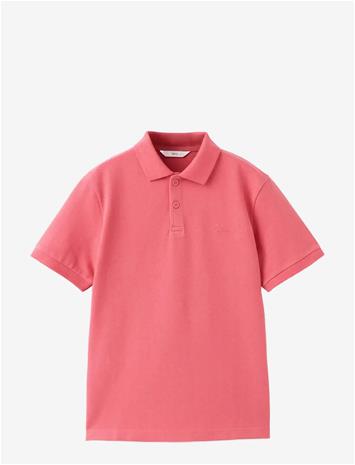 MANGO Cotton Polo Shirt - RED - 128