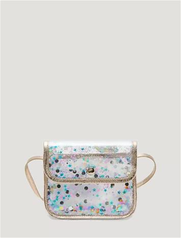 Mango Glitter Transparent Handbag - Gold - ONE SIZE