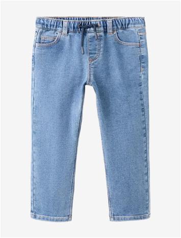 MANGO Slim Fit Jeans With Cord Drawstring - OPEN BLUE - 110