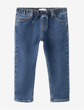 MANGO Slim Fit Jeans With Cord Drawstring - OPEN BLUE - 80