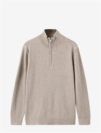 MANGO Zip Neck Jumper - MEDIUM BROWN - 116 – kuva 2/2