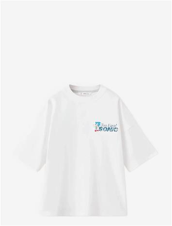 MANGO Sonic Cotton T-Shirt - WHITE - 128