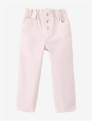 MANGO Paper Bag Jeans With Buttons - PINK - 92