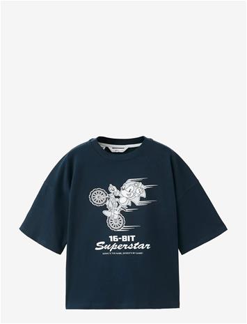 MANGO Sonic Cotton T-Shirt - NAVY - 140