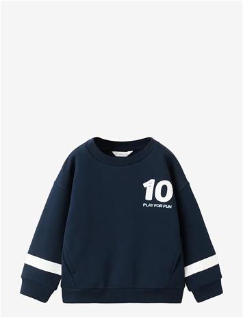 MANGO Printed Cotton Sweatshirt - NAVY - 98