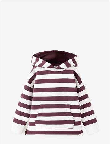 MANGO Striped Hooded Sweatshirt - DARK RED - 104