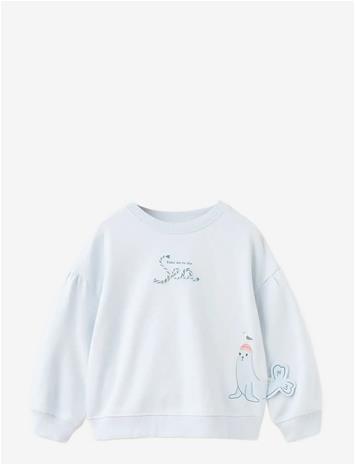 MANGO Seal Print Sweatshirt - LT-PASTEL BLUE - 110 – kuva 2/2