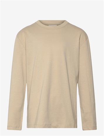 ENKEL STUDIO Basic O-Neck Tee L/S - STONE - 146