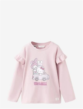 MANGO Hello Kitty Ruffled T-Shirt - PINK - 98