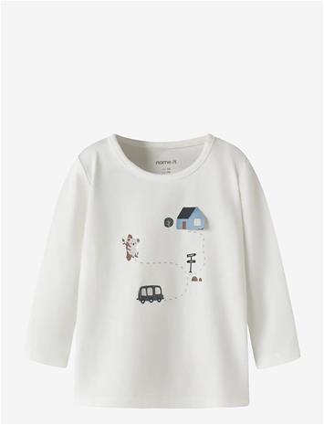NAME IT Nbmbent Ls Top Box - CLOUD DANCER - 62