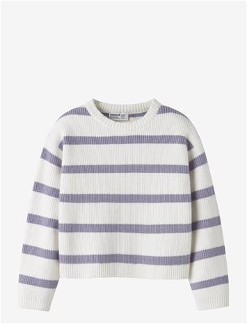 NAME IT Nmfvnilla Ls Sh Knit - CLOUD DANCER - 92