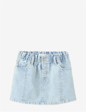 MANGO Denim Paperbag Skirt - OPEN BLUE - 92