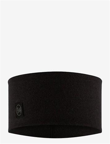 BUFF Merino Wide Headband - SOLID BLACK - One Size