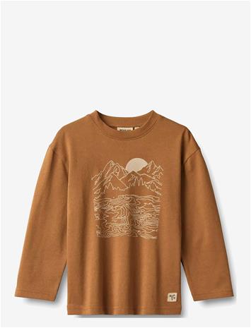 WHEAT T-Shirt L/S Adam - WARM HAZEL - 152 – kuva 2/2