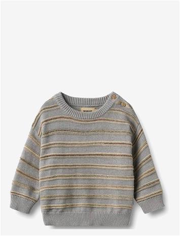 WHEAT Jacquard Pullover Harlow - SLIGHTLY BLUE STRIPE - 86