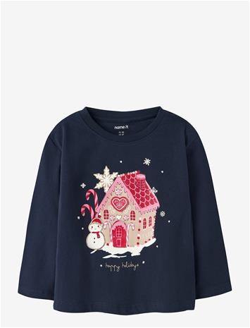 NAME IT Nmfrepoler Ls Nreg Top Box - NAVY BLAZER - 110