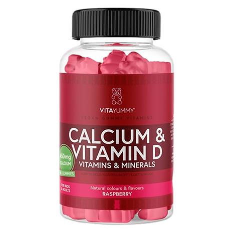 Vitayummy Calcium & Vitamin D Raspberry 60 stk.