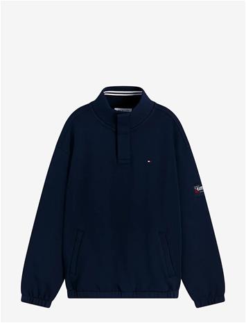 Tommy Hilfiger Button High Neck Sweatshirt - Navy - 176