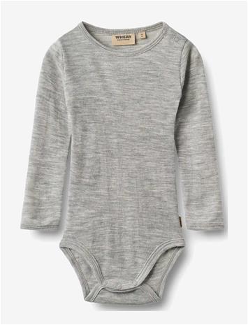 WHEAT Wool Body L/S Lucca - MELANGE GREY - 74
