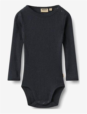 WHEAT Wool Silk Body L/S Lucca - NAVY - 80