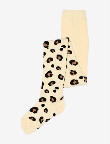 MELTON Leopard Tights - SHORTBREAD - 104