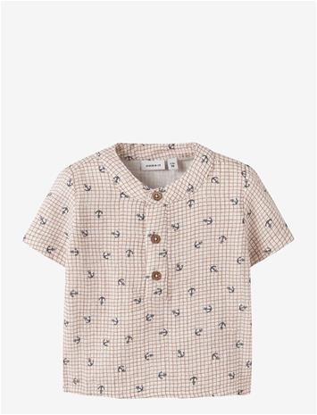 NAME IT Nbmfront Ss Shirt - CLOUD DANCER - 56