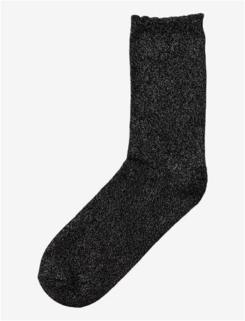 NAME IT Nkfglitter Sock Noos - BLACK - 34-36