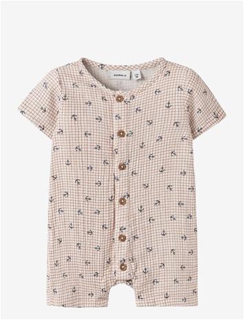 NAME IT Nbmfront Ss Sunsuit - CLOUD DANCER - 56 – kuva 2/2
