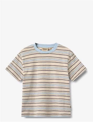 WHEAT T-Shirt S/S Fabian - MULTI BLUE STRIPE - 104