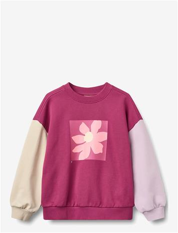 WHEAT Sweatshirt L/S Print Elliot - MAGENTA - 128