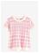 LINDEX Pattern-Knit Top With Short Sleeve - LIGHT DUSTY WHITE - 116 – kuva 2