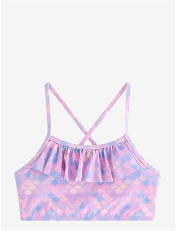 LINDEX Bikini Top With Frills - LIGHT PINK - 110/116