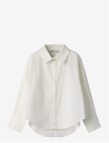 NAME IT Nkfbinette Ls Rlx Shirt - CLOUD DANCER - 116