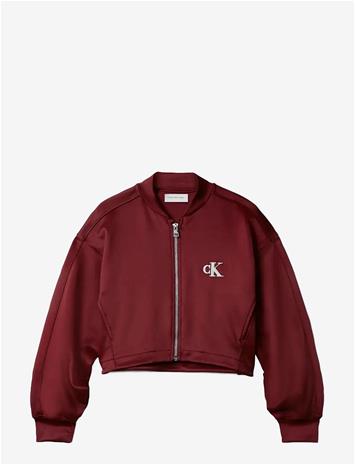 CALVIN KLEIN Tricot Bomer Jacket - RASPBERRY CHOCOLATE - 128