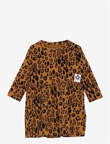 MINI RODINI Basic Leopard Ls Dress Tencel™ - BEIGE - 104-110
