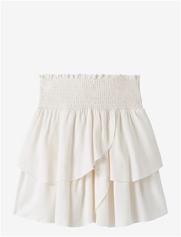 LMTD Nlfsandyy Solid Short Skirt - WHITE ALYSSUM - 146 – kuva 2/2