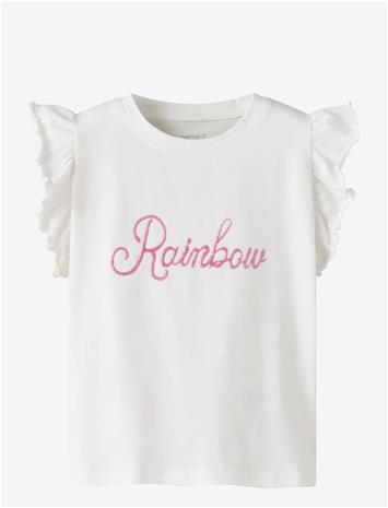 NAME IT Nmfdybba Ss Top - BRIGHT WHITE - 110