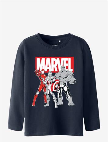 NAME IT Nmmvodis Marvel Ls Top Mar - NAVY BLAZER - 98