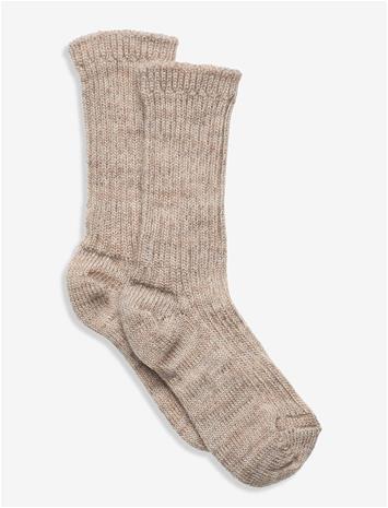 MP DENMARK Quinn Socks - LIGHT BROWN MELANGE - 29/32