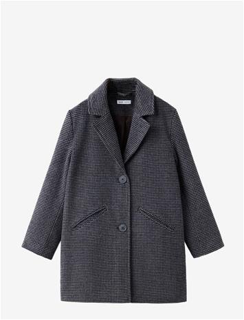 MANGO Long Houndstooth Coat - DARK BROWN - 152 – kuva 2/2