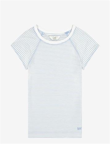 LEE JEANS Baby Tee - HALOGEN STRIPE - M x 00