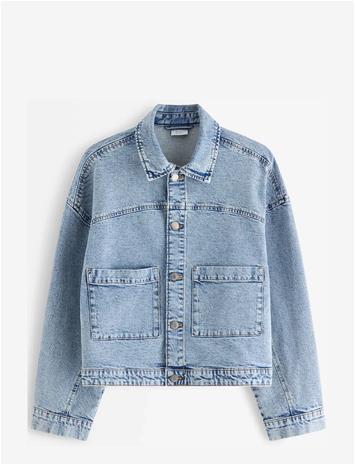 LINDEX Denim Jacket - LIGHT DENIM - 128