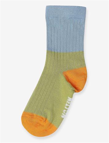 MELTON Block Colour Socks - EVERGREEN SPRING - 35/39