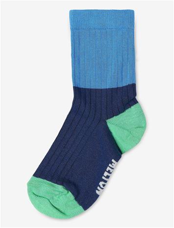 MELTON Block Colour Socks - NAVY INK - 31/34