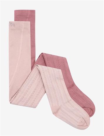 MINYMO 2-Pack Stockings W. Pattern - CAMEO ROSE - 68\74