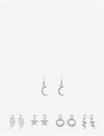 Mango Multi-Charms Earrings - Silver - ONE SIZE