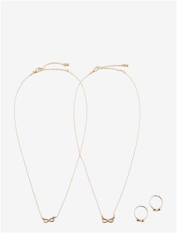 Mango Infinity Ring And Collar Set - Gold - ONE SIZE