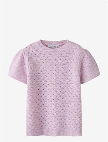 NAME IT Nkfbeate Ss Knit Top - KEEPSAKE LILAC - 116