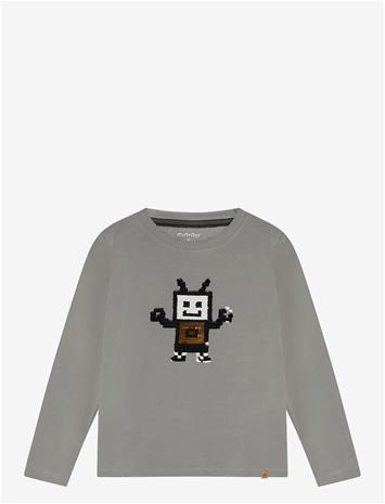 MINYMO T-Shirt Ls - PROFILE GRAY - 140