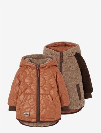 BOBOLI Reversible Technical Fabric Parka For Boy - CHESTNUTS - 116 – kuva 2/2